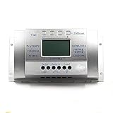 Y-SOLAR 40A ソーラー充電コントローラ 12V 24Vオート 5Vの1.5AのUSB付き 出力負荷の光とタイマーコントロール ソーラーパネルレギュレータ LCD 40Aシルバー