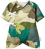 ikue　ベビーガーゼ肌着Baby Onesie　Animal　camo　Green