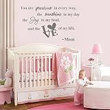 You Are Precious In Every Way the Sunshine In My Day。。。Quote – Nursery Baby Girl Boy Decoration – 壁画