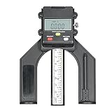 KKmoon デジタル 高さゲージ 深さゲージ LCD 0-130mm 3つ測定単位 固定ネジ付き ルータービットゲージ ハイトゲージ
