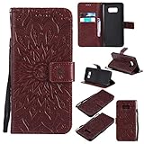 Samsung Galaxy S8 Plus ケース 高品質 PU手帳型 耐摩擦 全面保護ケース カード収納 スタンド機能 財布型 Samsung Galaxy S8 Plus 用 ケース (P4 ブ