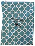 Caught Ya Lookin' Stinky Wet Bag, Teal Quatrefoil by Caught Ya Lookin'