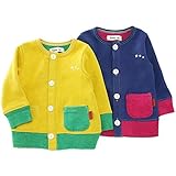 【アウトレット】 Bobson カーディガン(80～130cm) キムラタンの子供服 イエロー 95 ( 77328x77828-143 )