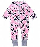 Plus Nao(プラスナオ) ベビー服 ジップアップ カバーオール ロンパース 足つき 長袖 長ズボン 前開き 花柄 フラワー 鳥 バード パイピング 66 2112