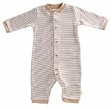 Tadpoles Organic Double Knit Cotton Footless Snap Front Romper, Cocoa, 6-9 Months by Tadpoles [並行輸入品