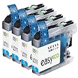 Brother LC111-Cブラザー互換インクカートリッジ お得の4本マルチパック 大容量タイプ 残量表示機能付 対応機種: DCP-J957N/MFC-J980DN/DWN MFC-J890DN/DWN MFC-J870N MFC-J820DN MFC-J720 DCP-J552NW MFC-J987DN/DW MFC-J897DN/DWN