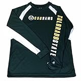 Colorado State Rams BadgerスポーツYouthグリーンLSクルーパフォーマンスTシャツ( S )