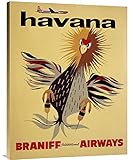 グローバルギャラリーBraniff International Airways / Havanaキャンバス壁アート 27.9W x 1.5D x 36H in. レッド GCS-294676-36-1