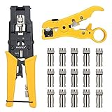 Proster Multifunctional Coax Compression Connector Adjustable Cable Stripper Wire Cutter With 15 RG5