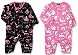 (パンダマニア)PANDA MANIA 【PANDA MANIA】 パンダマニア パンダちゃん総柄 ソフトフリース カバーオール ロンパース 70cm/80cm 70cm 本体ブラック