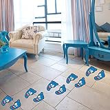 (Pack of 5 Pairs)Cute Cartoon Guide Footprints Self-Adhesive Stickers for Kids Room Nursery Floor St