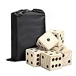 Hathaway High Roller yd Dice Set with 15cm x 8.9cm Wooden Dice & black Nylon Storage Bag, Reusable Scorecard Included yd Dice, Wood