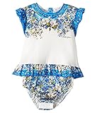 [ドルチェアンドガッバーナ] Dolce & Gabbana Kids ガールズ Floral Vase Body One-Piece (Infant) ワンピース Blue 12-18 Months