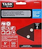 Task Tools SHD58120-4 120 Grit Signature Heavy Duty Hook and Loop Sanding Disc (4 Pack), 5" [並行輸入品]
