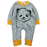 【秋冬春対応】 GARACH(ギャラッチ)裏毛PANDA Ptカバーオール 80cm /Mg NO.AH-1634313