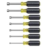 Klein Tools 631M Magnetic Tip Nut Driver Set 3" Hollow Shanks [並行輸入品]