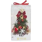 クリスマスツリー ミニツリー 25cm レッド 卓上 デコレーションツリー