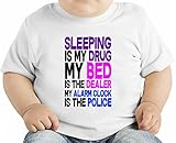 Sleeping Is My Drug Slogan オーガニックベビーTシャツ 12 - 18 Months
