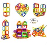 磁気ブロックステム建物ブロック教育玩具マグネットタイルセットfor Boys and Girls by soyee-56pcs
