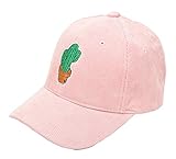 Roffatide 男の子 女の子 花刺繍 帽子 子供 ハット 野球帽 春夏 アウトドア サイズ調整 UVカット 日よけ帽子 ピンク
