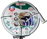 Gilmour 12 Series 5 Ply Marine & Recreation Hose 5/8 Inch x 50 Feet 12-58050 White w/Aqua Stripe (Di