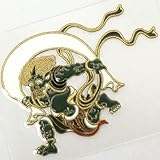 クラフト京都 彩蒔絵本舗彩蒔絵 シール 風神 約40×50mm