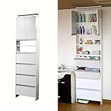 薄型収納 サニタリーラック (幅60 ロータイプ) ホワイト 【日本製】 18001