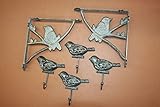 antique-style Wild Birdシェルフブラケット、Cast Iron Garden Cottage鳥Corbels壁フックバンドル6アイテム