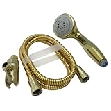 LASCO 08-5175 Serenity Hand Held Five Function Shower Head, Polished Brass Finish by LASCO