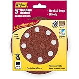 IVY Classic 42370 Flex-Abrasive 5-Inch - 8-Hole 60 Grit Extra Coarse Random Orbital Sanding Disc, 5/