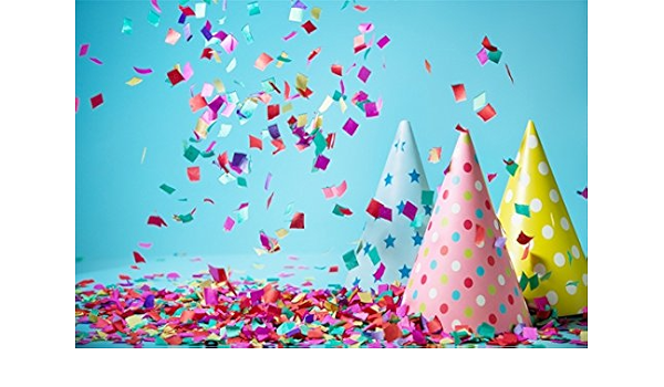 Amazon Csfoto 5 X 91センチ背景の紙吹雪誕生日パーティー装飾写真撮影背景記念日誕生日帽子taperedキャップcelebrate Birthday Bashオーナメントkid Adultフォトスタジオ小道具ポリエステル壁紙 バックペーパー 背景布 通販