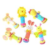 tumama 6pcs Baby Rattle動物Handbells Developmentalトイベル子供用おもちゃPlayギフトセット
