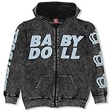 ベビードール 斜めロゴセットアップ ジップパーカー 大人 男女兼用 L ブラック