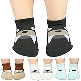 ［キロフライ］kiloflyベビーノスキッドコットンソックスバリューパック、4ペアセット、赤ちゃん学?
