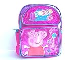 New Peppa Pig Shine Pink Large 16" inches Backpack with Lunch Box -Flower [並行輸入品]