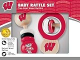 Wisconsin Badgers Wooden Baby Rattle Set