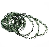 LJY 32.8ヤード人工アイビーガーランドFoliage Green Leavesフェイクつるウェディングパーティーセレモニー用のDIYヘッドバンド
