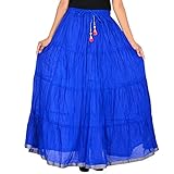 Cotton Solid Tired long Skirt for women (size: length- 40 Inches) Waist- non stretch- 26 X After Str