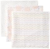 【日本正規品】 スワドルデザインズ (SwaddleDesigns) ベビースクエアモスリンヘブンリーフローラルピンク 3枚セット SDM-615P