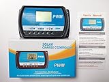 ANBE 10A 12V‐24V ソーラーパネル用　チャージコントローラー　充放電コントローラー・ LCD付き・英文説明書付き