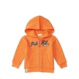 ポロラルフローレン ロゴ入り コットンブレンド フルジップパーカー オレンジ (男の子12～24か月用) 24Mサイズ [並行輸入品]