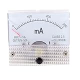 uxcell アナログ　電流計　メーター電流計　85C1-mA　DC0-300mA 　クラス 2.5