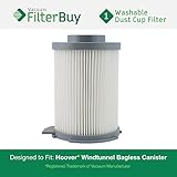 Hoover WindTunnel Washable & Reusable Bagless Canister Filter. Designed by FilterBuy to replace Part