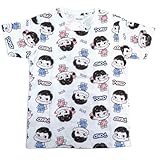 白 総柄 ペコちゃんポコちゃん Tシャツ Lサイズ DCPTBIV