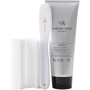 NULL ヌル 除毛クリーム メンズ 250g VIO対応 ヘラ/スポンジ付きパーフェクトセット