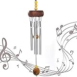 WOAIX ミニ 風鈴 夏の風物詩 ウィンドチャイム 屋内 屋外 涼しい 金属 石 装飾 金運 音色（小） 風鈴 wind chime アルミ