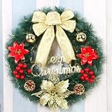 cyndie　クリスマスリース　花輪　造花　壁掛け　メリークリスマス　merry christmas　ホーム 結婚式 飾り インテリア花　雑貨　かわいい 撮影 道具　人工観葉植物　人工植物　造花　花輪