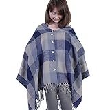 これ1枚で安心 授乳ケープ 多機能授乳ケープ 暖か 秋冬 マタニティ マフラー ストール (ブルー)