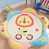 カラフルな花びらSides再生マット、extra-thick非毒性滑り止めfor Kidsフランネル60インチby hugehug BY
