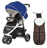 GRACO (グレコ) 3輪ベビーカー シティトレック ネイビー NV + フットマフ BR セット